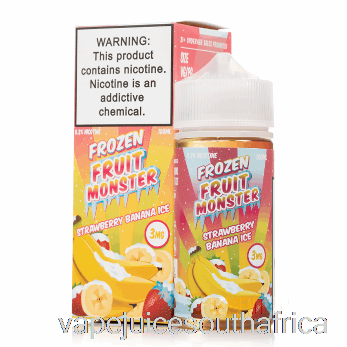 Vape Juice South Africa Ice Strawberry Banana - Frozen Fruit Monster - 100Ml 3Mg